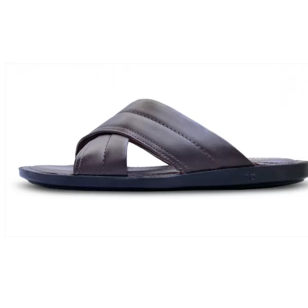 SANADLE HOMME 016 MARRON CUIR .......... sandale médicale femme confortable Maroc